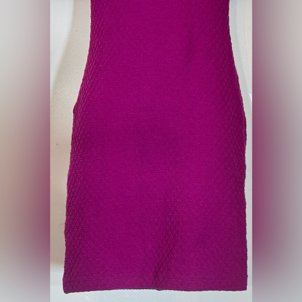 Betsey Johnson Pinup Sweetheart Neck Bodycon Mini Dress - Magenta | S - Picture 3 of 13